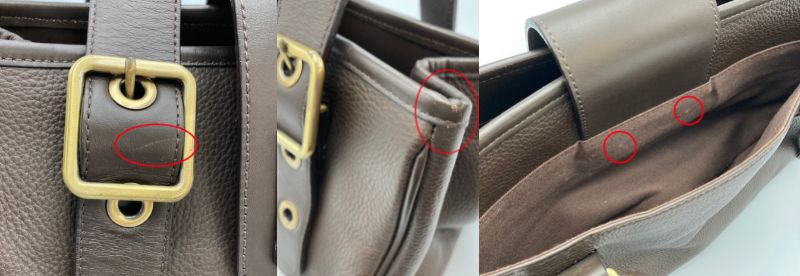 Chloe C金具 レザーハンドバッグ 中古 クロエ コンパクト ブラウン ゴールド金具