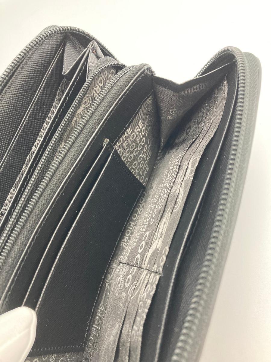 COCCO FIORE コッコフィオーレ アフロディーテ ラウンドファスナー 長財布 中古 パテント エナメル レディース 花柄 型押しレザー