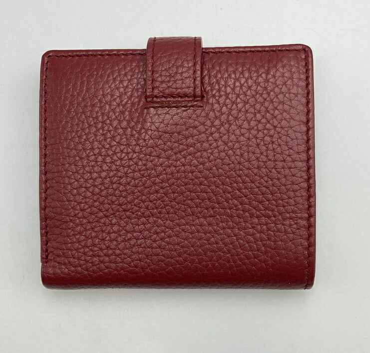 BREE ブリ― レザー 2つ折り財布 ボルドー 中古 折りたたみ 赤 レディース メンズ