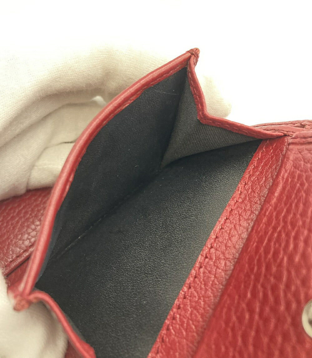 BREE ブリ― レザー 2つ折り財布 ボルドー 中古 折りたたみ 赤 レディース メンズ