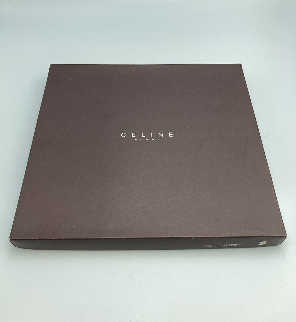 未使用 CELINE セリーヌ 綿100% 靴下3足セット サイズ25cm 中古 ソックス ブランド メンズ 黒 グレー