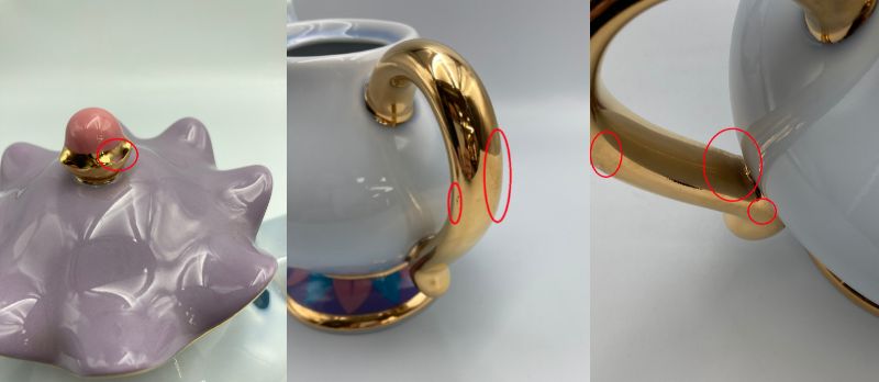 Disney 美女と野獣 ポット夫人とチップ ティーセット 中古 ティーポット ディズニー ティーカップ