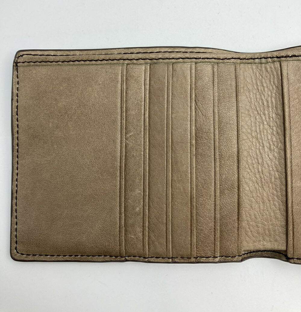 HUGO BOSS ヒューゴボス 牛革 2つ折り財布 中古 レザー メンズ 札入れ コンパクト