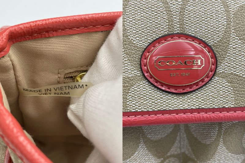 COACH PVC シグネチャー ショルダー バッグ 中古 コーチ F48759 鞄 肩掛け 斜め掛け 小さめ ブランド コンパクト