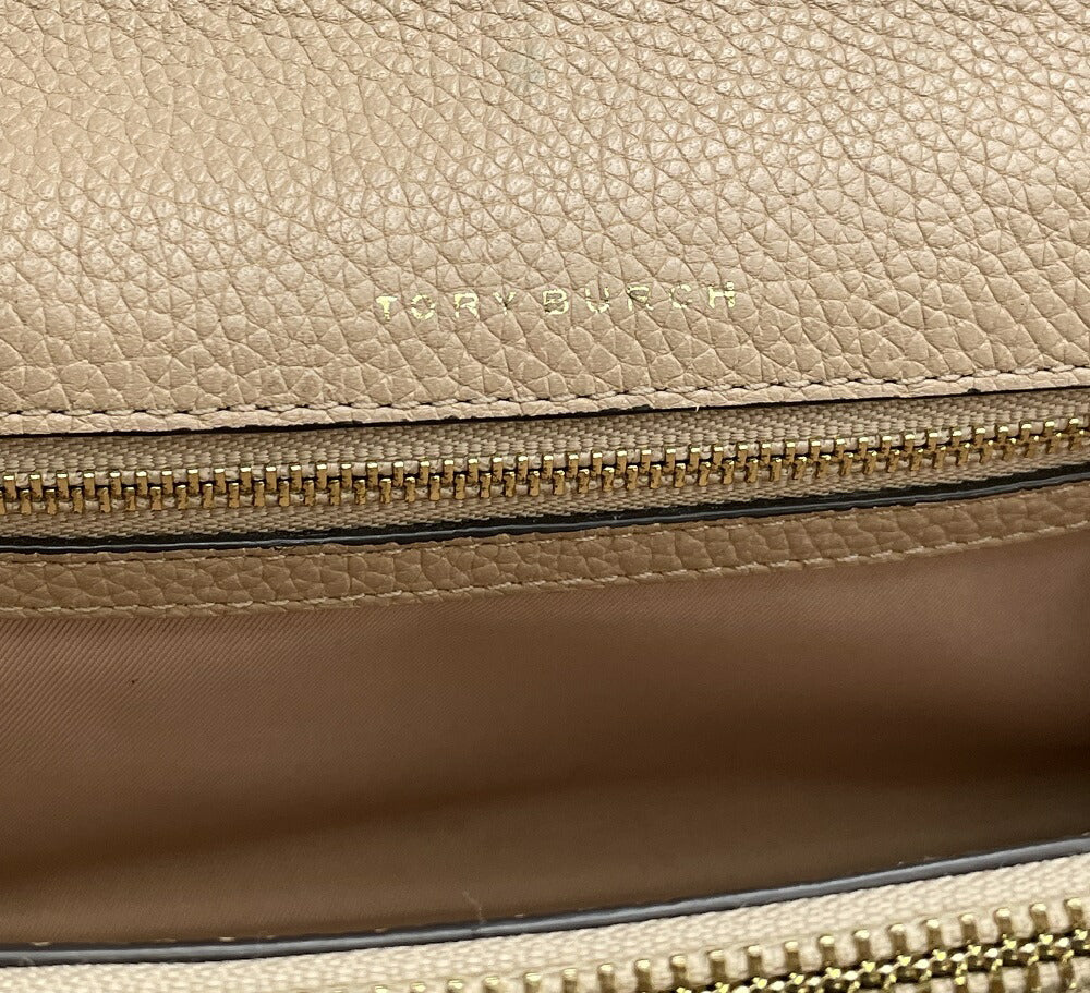 TORY BURCH レザー ウォレット ショルダー 中古 トリーバーチ バッグ 鞄 本革 財布 ポシェット ブランド