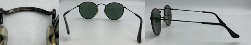 Ray-Ban ボシュロム 米国製 スモールラウンド サングラス カーキ W1574 YTBK 中古 レイバン アメリカ USA オールド ヴィンテージ