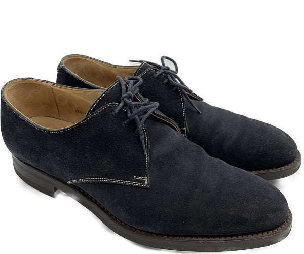CROCKETT&JONES 約27cm スエード 紺 中古 クロケット&ジョーンズ メンズ ビジネス