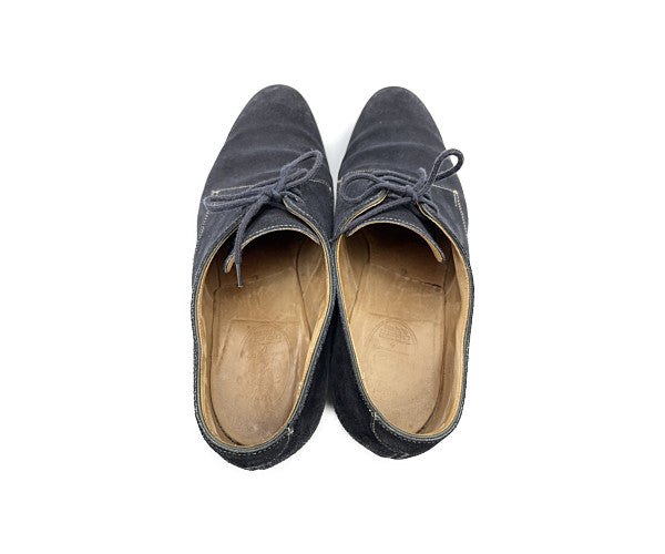 CROCKETT&JONES 約27cm スエード 紺 中古 クロケット&ジョーンズ メンズ ビジネス