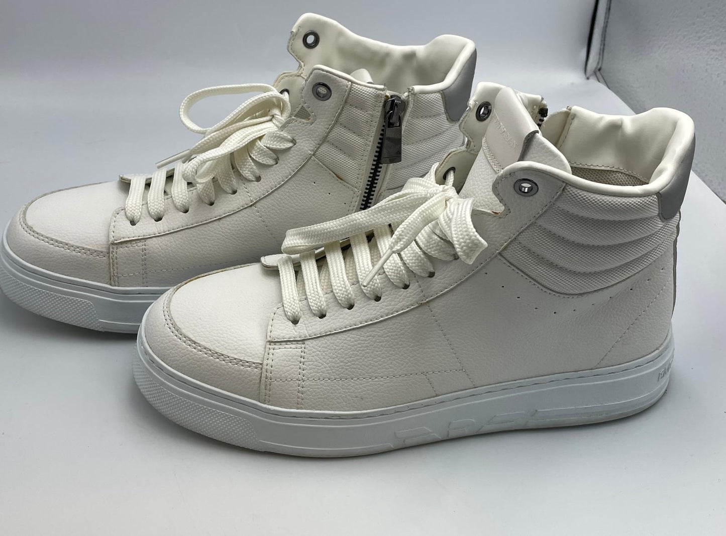 エンポリオアルマーニ ハイカットスニーカー 約26cm 中古 EMPORIO ARMANI ホワイト 白 メンズ
