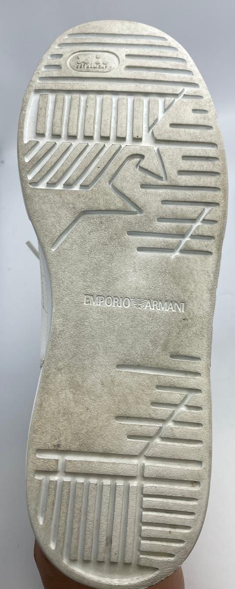 エンポリオアルマーニ ハイカットスニーカー 約26cm 中古 EMPORIO ARMANI ホワイト 白 メンズ