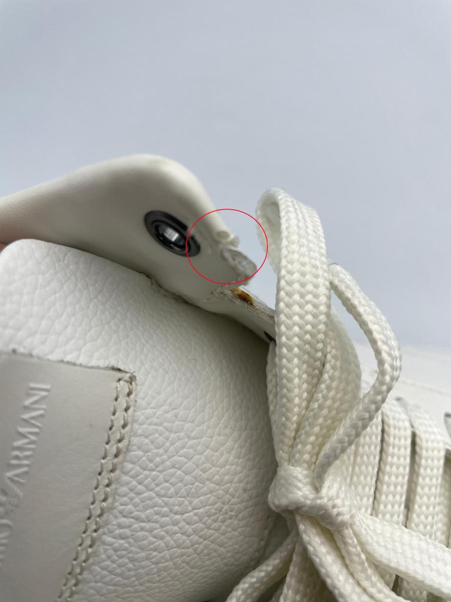 エンポリオアルマーニ ハイカットスニーカー 約26cm 中古 EMPORIO ARMANI ホワイト 白 メンズ