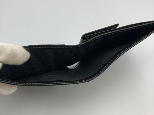 FENDI フェンディ ぺカン 2つ折り財布 中古 ブランド レザー メンズ ミニ ウォレット ブラック カーキ