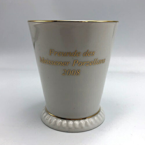 Meissen マイセン 双剣 マーク ゴブレット 2008 中古 タンブラー カップ 洋食器 ロゴ おしゃれ コップ 白