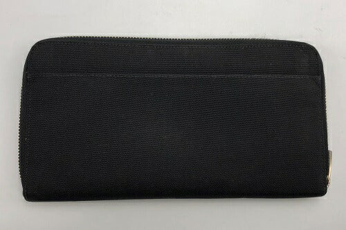 Dunhill ダンヒル キャンバス ラウンドファスナー オーガナイザー 中古 ブランド マルチケース トラベルケース 長財布 レザー ブラック