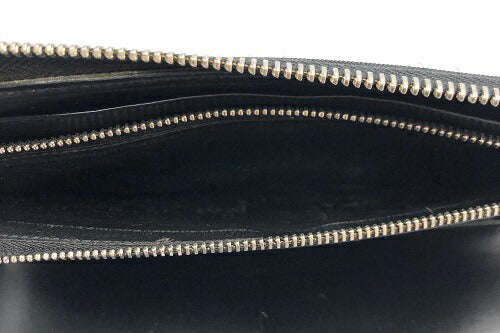 Dunhill ダンヒル キャンバス ラウンドファスナー オーガナイザー 中古 ブランド マルチケース トラベルケース 長財布 レザー ブラック