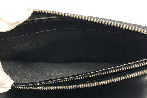 Dunhill ダンヒル キャンバス ラウンドファスナー オーガナイザー 中古 ブランド マルチケース トラベルケース 長財布 レザー ブラック