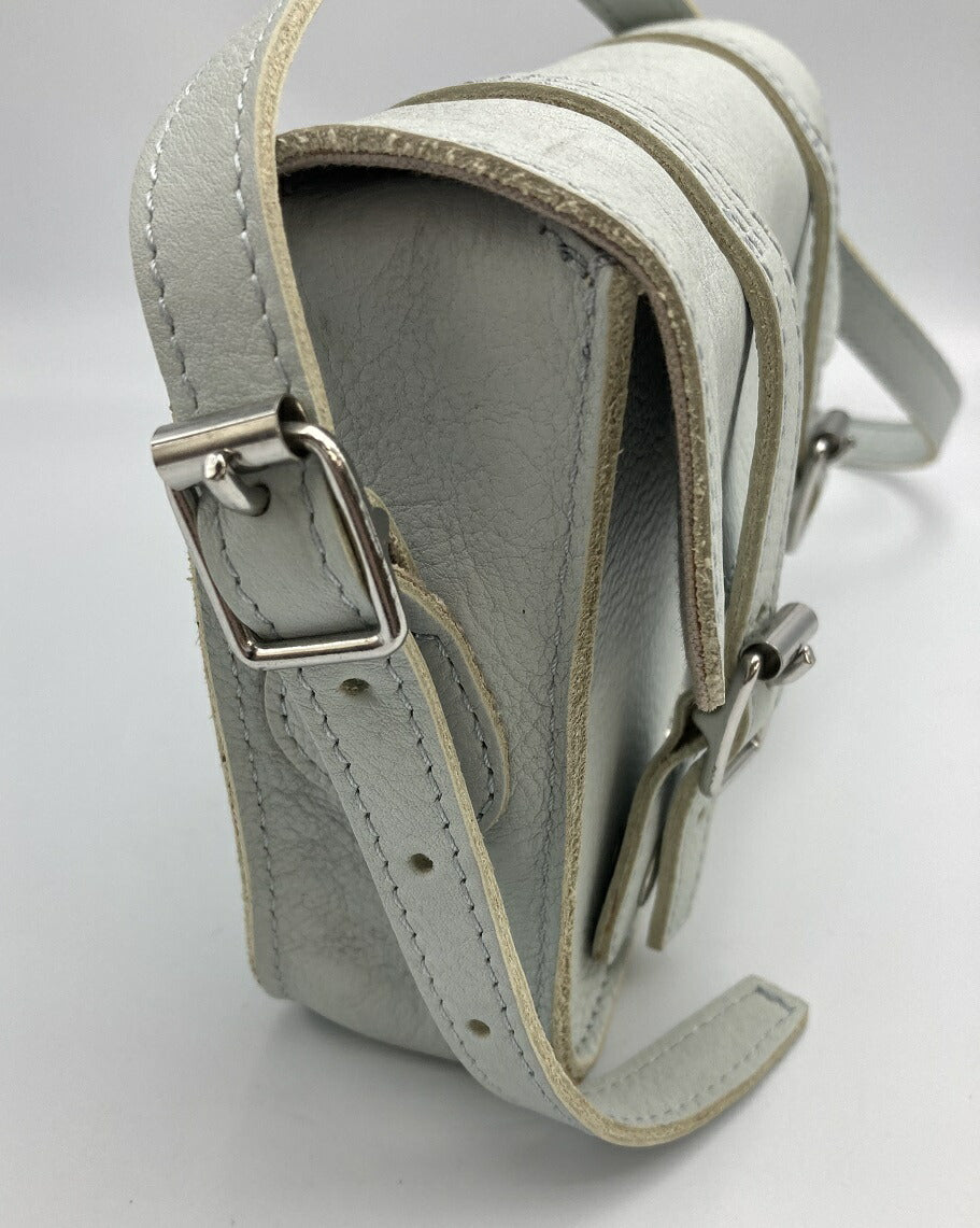 Dr.Martens レザー サッチェル 7インチ ミニショルダーバッグ 中古 ドクターマーチン レディース 水色