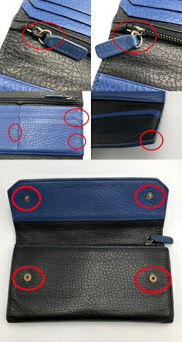 BURBERRY BLACK LABEL バーバリー ブラックレーベル 長財布 中古 ブランド メンズ レザー 黒 ウォレット