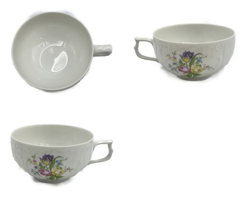 Rosenthal クラシックローズ カップ&ソーサー 6客 セット 中古 ローゼンタール 紅茶 ティー 洋食器 薔薇 フラワー 花柄