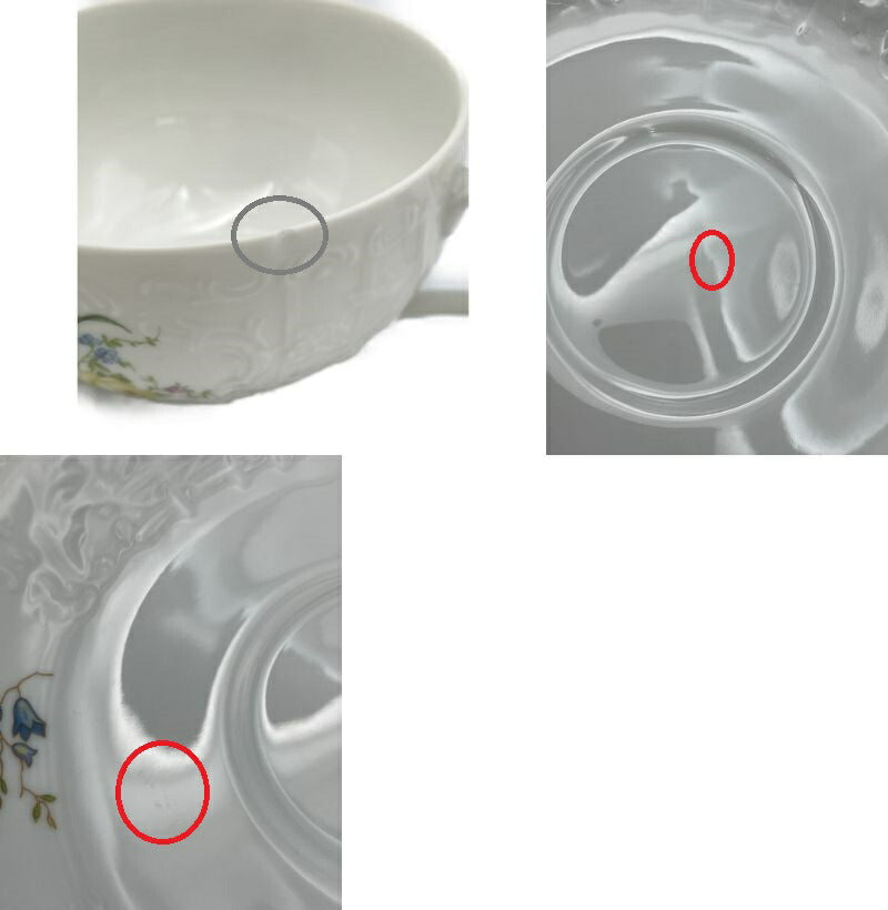 Rosenthal クラシックローズ カップ&ソーサー 6客 セット 中古 ローゼンタール 紅茶 ティー 洋食器 薔薇 フラワー 花柄