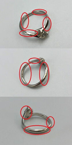 4℃ Pt950 白石 6号 リング 中古 ヨンドシー プラチナ 指輪 レディース おしゃれ かわいい