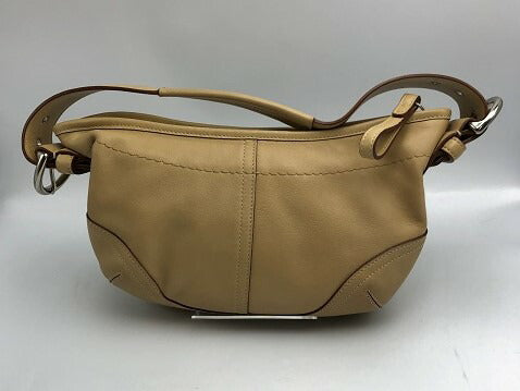 COACH コーチ レザー セミショルダー バッグ 9541 中古 ハンドバッグ レディース ベージュ ブランド シンプル 小さめ
