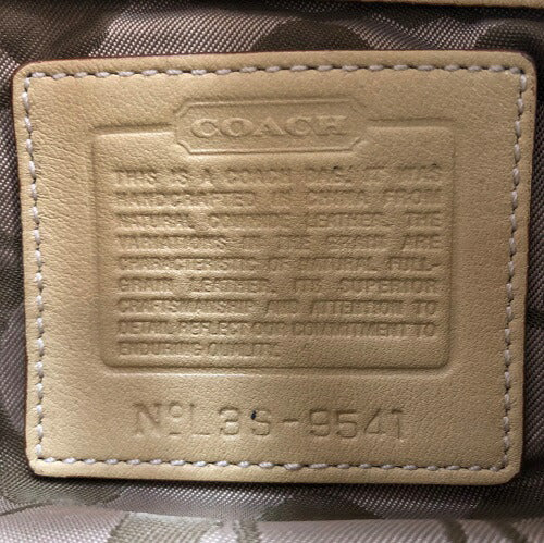 COACH コーチ レザー セミショルダー バッグ 9541 中古 ハンドバッグ レディース ベージュ ブランド シンプル 小さめ