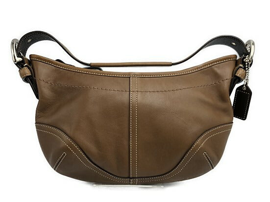COACH コーチ レザー セミショルダー バッグ 9541 中古 ハンドバッグ ブランド レディース シンプル ブラウン 小さめ