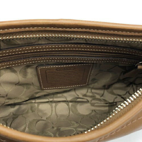 COACH コーチ レザー セミショルダー バッグ 9541 中古 ハンドバッグ ブランド レディース シンプル ブラウン 小さめ