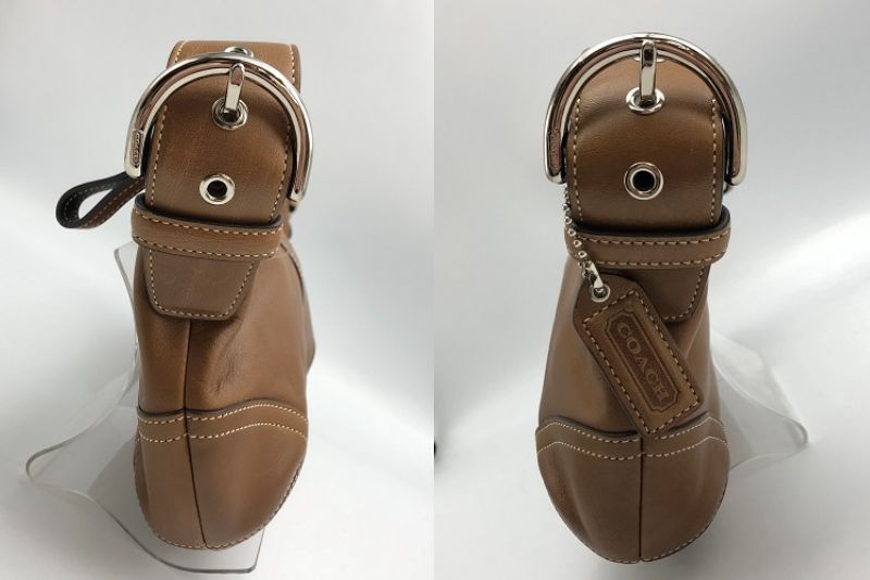 COACH コーチ レザー セミショルダー バッグ 9541 中古 ハンドバッグ ブランド レディース シンプル ブラウン 小さめ