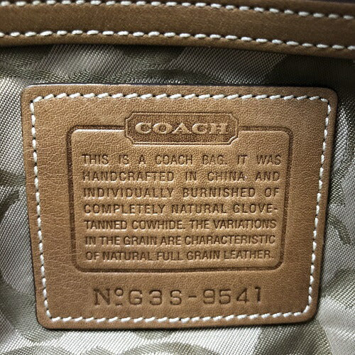 COACH コーチ レザー セミショルダー バッグ 9541 中古 ハンドバッグ ブランド レディース シンプル ブラウン 小さめ