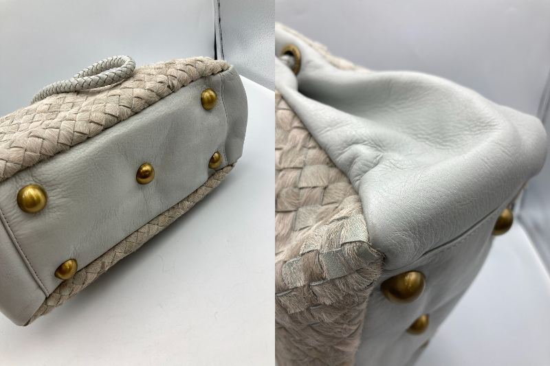 russet ラシット 編み込み レザー ハンドバッグ 中古 4