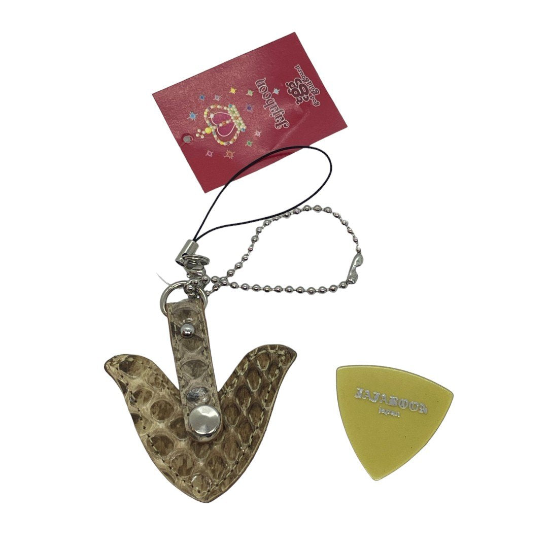 未使用品 JAJABOON ジャジャブーン ピックケース キーホルダー ダイヤモンドパイソン 中古 IT1