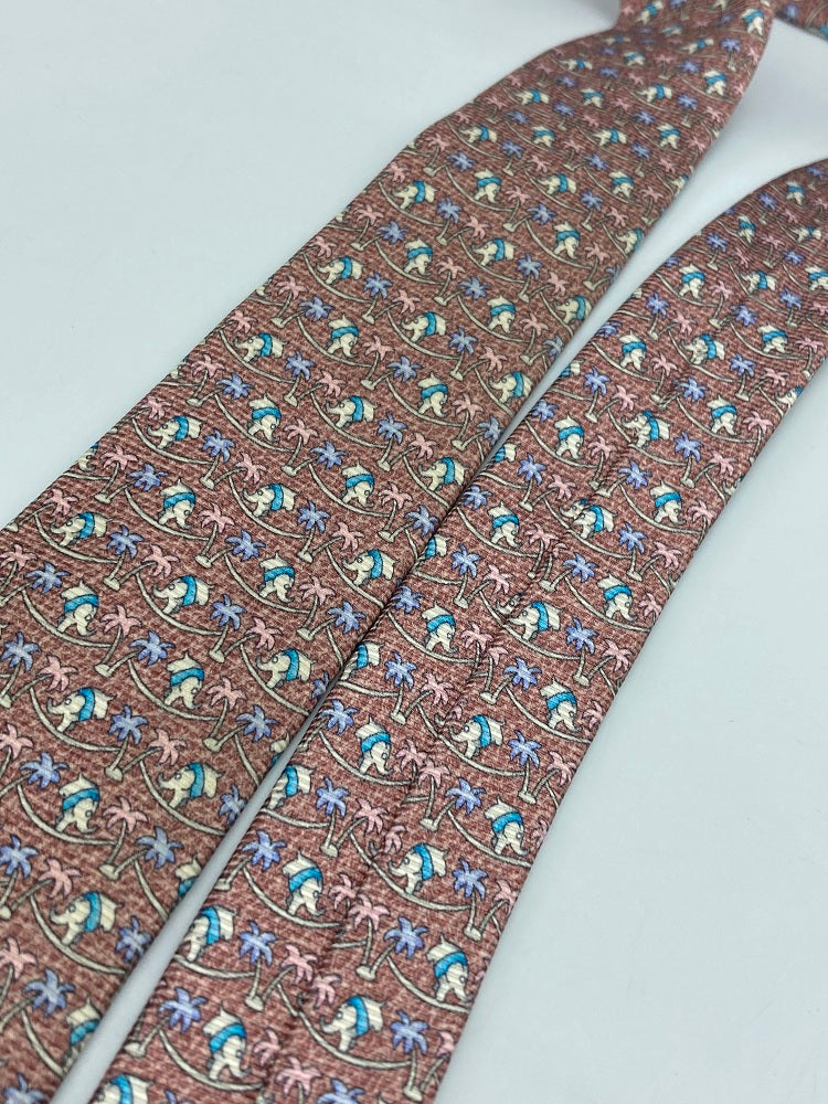 BVLGARI ブルガリ アニマル 象 シルクネクタイ 中古 4