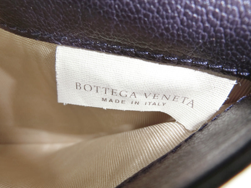 BOTTEGA VENETA/ボッテガヴェネタ イントレチャート レザー 二つ折り長財布 中古 1