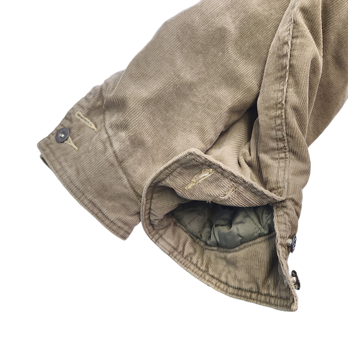 Stussy ステューシー AUTHENTIC GEAR 裏ボア コーデュロイ ジャケット メンズ L カーキ ブルゾン OLD ビンテージ 中古 1