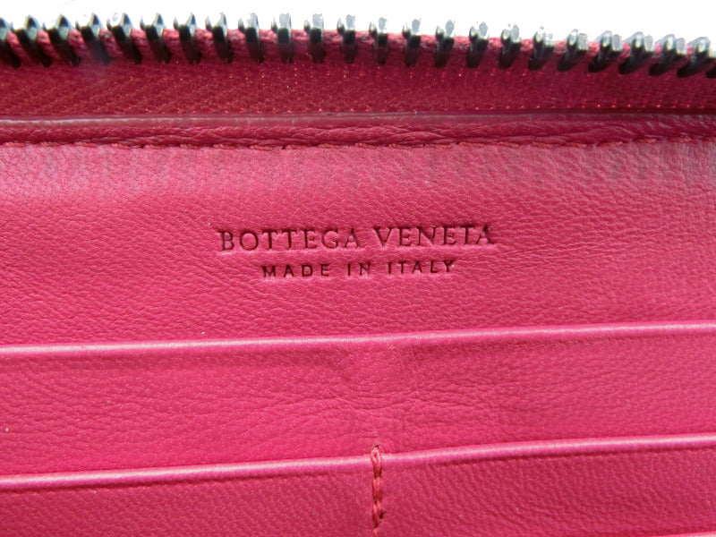 BOTTEGA VENETA/ボッテガヴェネタ キルティング レザー ラウンドファスナー 長財布 中古 1