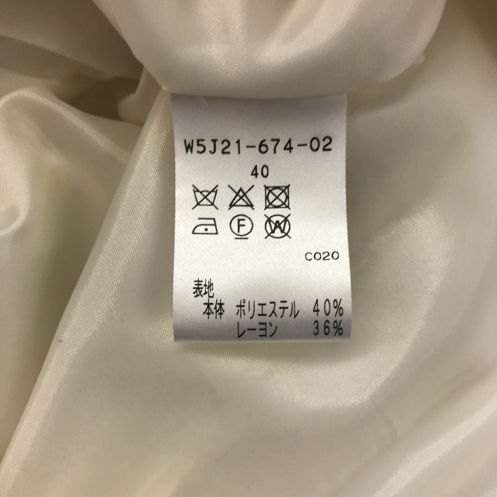 to be chic トゥービーシック ツイードワンピース W5J21-674-02 レディース 40 ホワイト 中古 1