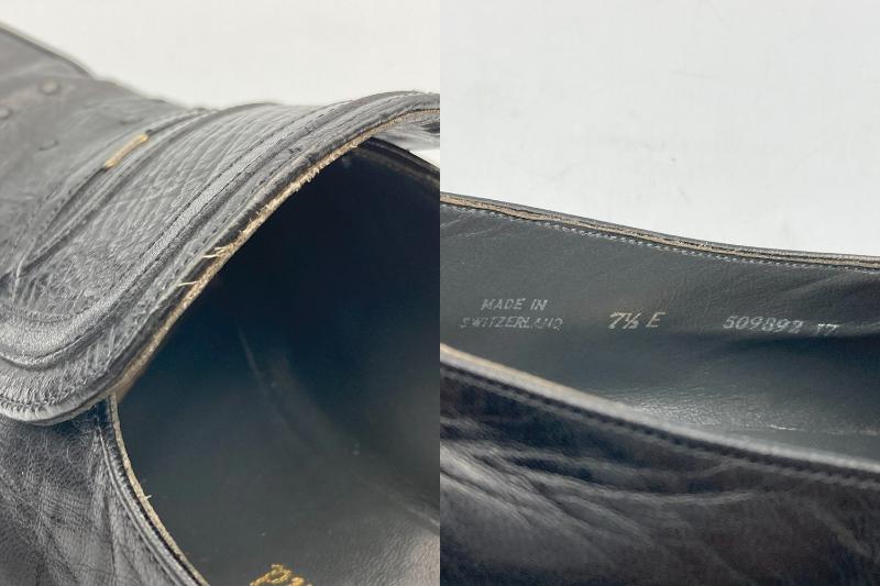 BALLY バリー オーストリッチ ローファー メンズ ブラック 中古 4