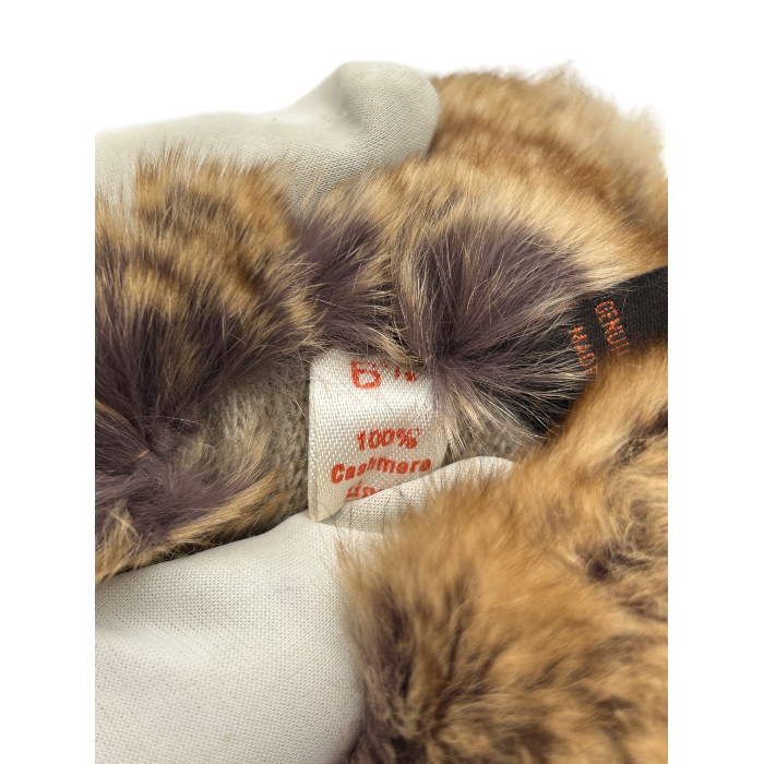 Sermoneta gloves サーモネータ グローブ レザー カシミヤ 手袋 レディース 冬 おしゃれ かわいい ブラウン 中古 W4