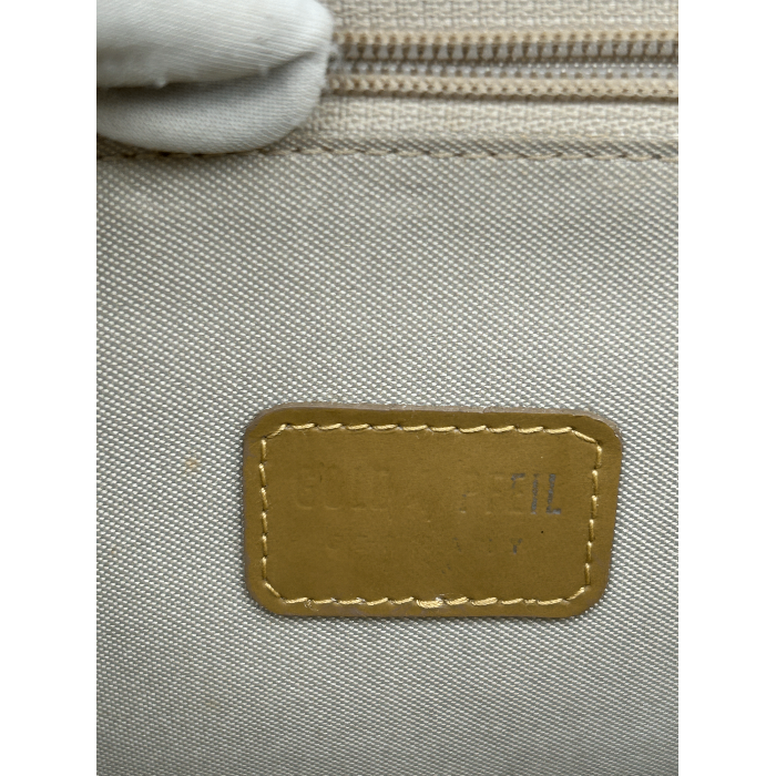 GOLD PFEIL ゴールドファイル エナメル パテントレザー ハンドバッグ 鞄 レディース マスタード 中古 W4