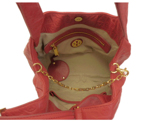 TORY BURCH レザー ミラー 付き トート バッグ 中古 1