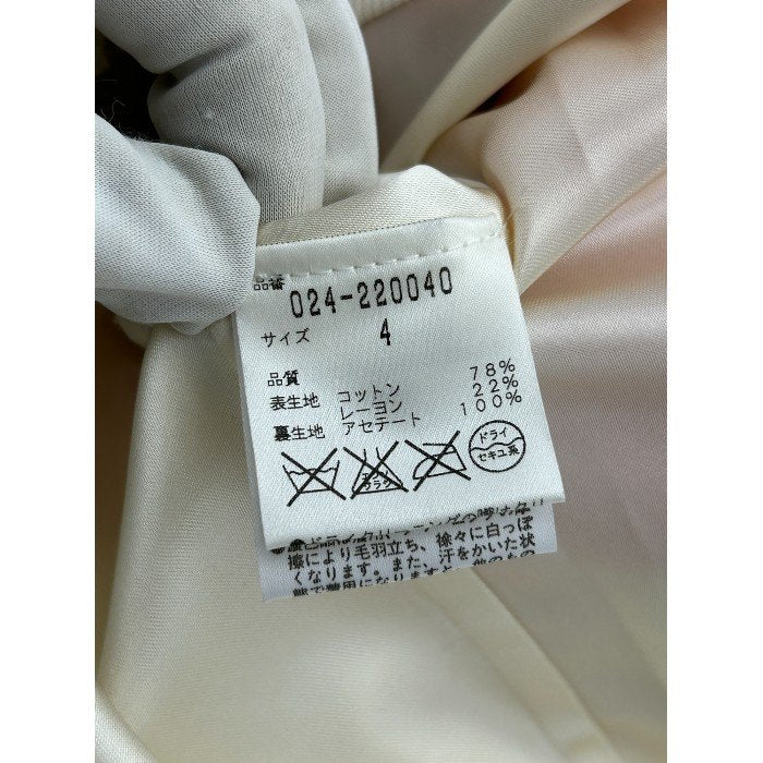 kate spade ケイトスペード リボン スカート 024-220040 4 レディース オレンジ ホワイト かわいい 中古 W4