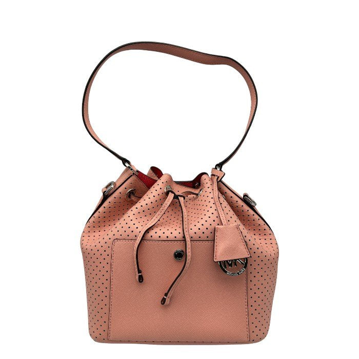 MICHAEL KORS マイケルコース レザー 巾着 ショルダーバッグ ピンク 30S6SGRM2O 2WAY 鞄 パンチング 斜め掛け 肩掛け レディース 中古 W4