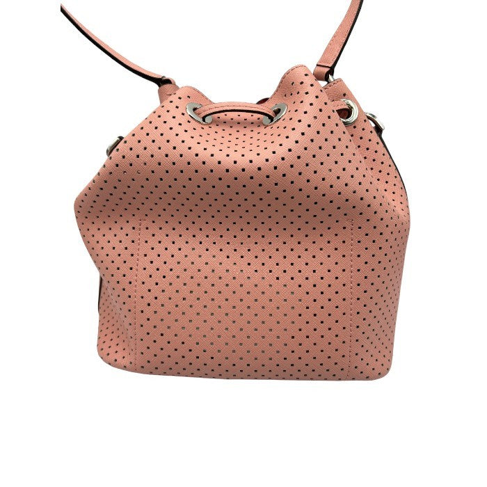 MICHAEL KORS マイケルコース レザー 巾着 ショルダーバッグ ピンク 30S6SGRM2O 2WAY 鞄 パンチング 斜め掛け 肩掛け レディース 中古 W4