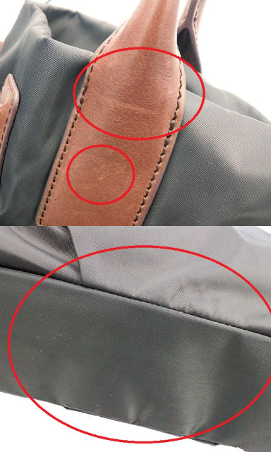 HUNTING WORLD ハンティングワールド ナイロン レザー トートバッグ 中古 1