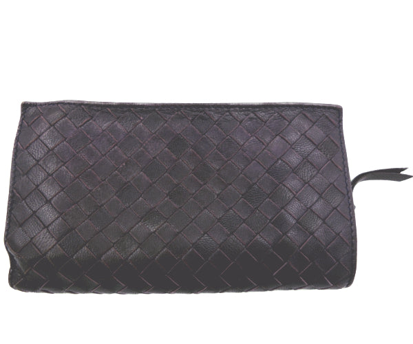 BOTTEGA VENETA/ボッテガヴェネタ イントレチャート レザー 二つ折り長財布 中古 1