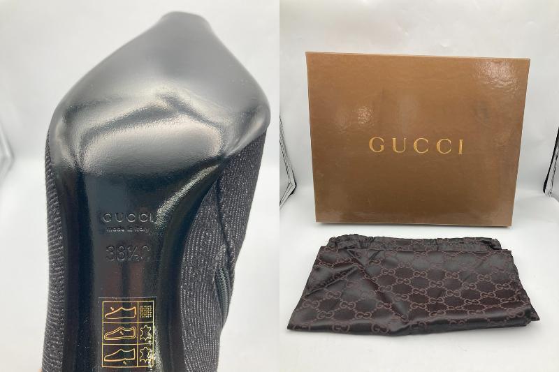 GUCCI グッチ GGキャンバス ショートブーツ レディース サイドジップ ハイヒール 158914 中古 4