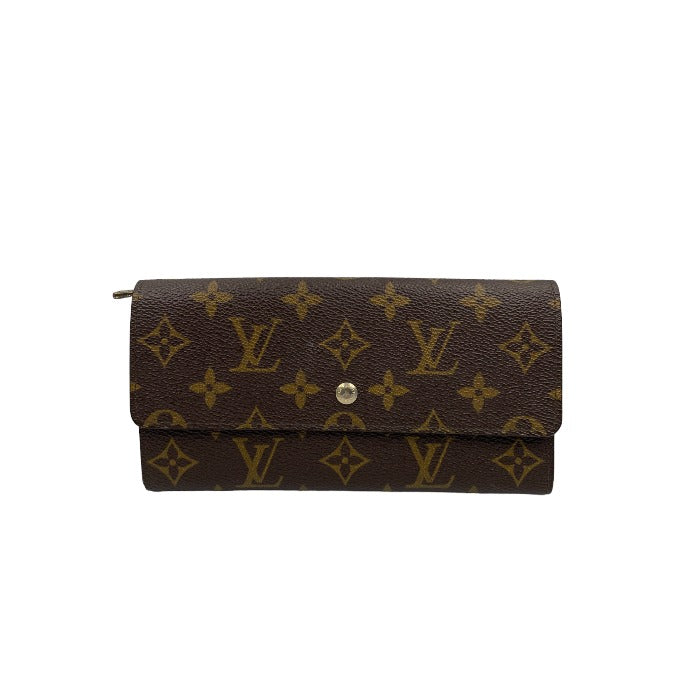 LOUIS VUITTON ルイヴィトン モノグラム ポシェットポルトモネクレディ 長財布 M61725 ブラウン 中古 1