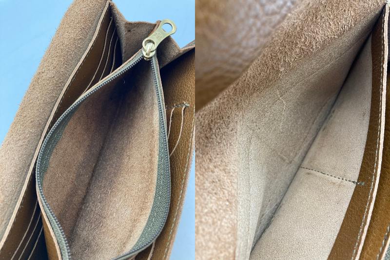 IL BISONTE イルビゾンテ レザー 2つ折り長財布 中古 4